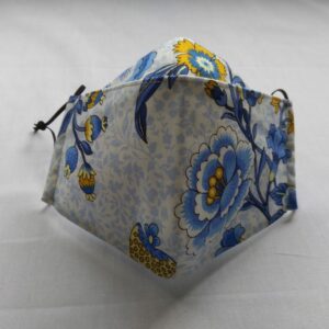 Blue & gold floral