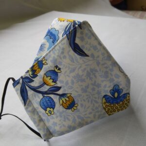 Blue & gold floral